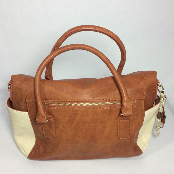 Desigual embroidery brown leather bag - Picture 5 of 8